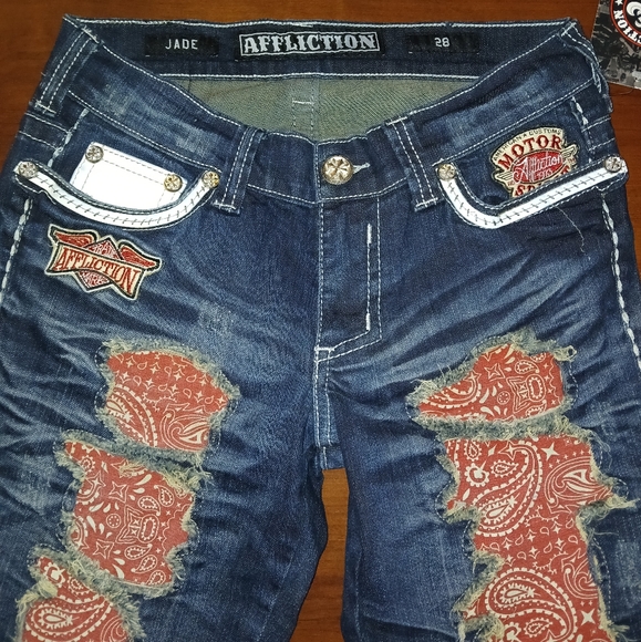 NWT Affliction Woman Jeans Jade Drifter Jean - Picture 9 of 10